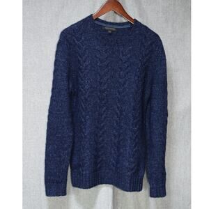 Banana Republic Navy Cable Knit Italian Yarn Sweater M